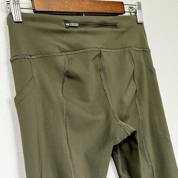 Lululemon Pace Rival Crop Full On Luxtreme Leggings Inseam 22 Dark Olive Green 4 - Picture 6 of 16
